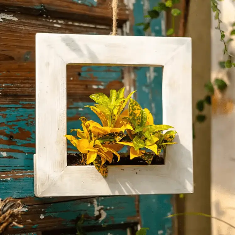 Wood Hanging Floral Frame by RusticReach