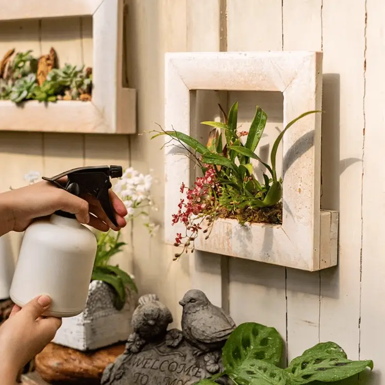 Wood Hanging Floral Frame by RusticReach