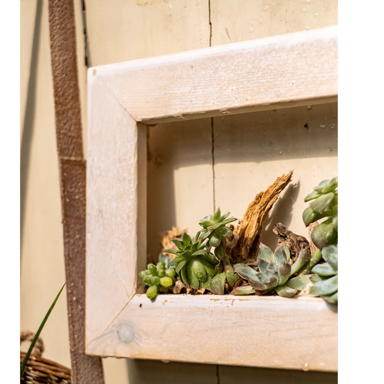 Wood Hanging Floral Frame by RusticReach