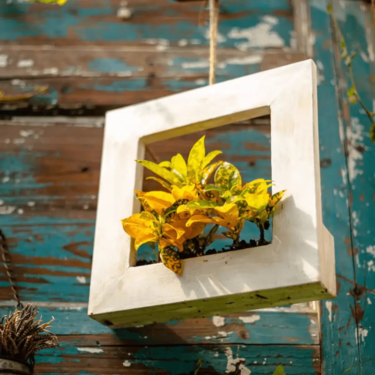 Wood Hanging Floral Frame by RusticReach
