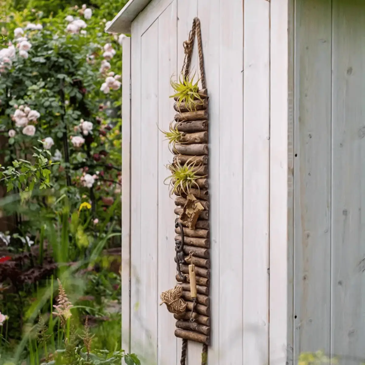 Rustic Wood Ladder Wall Décor Tool Organizer by RusticReach