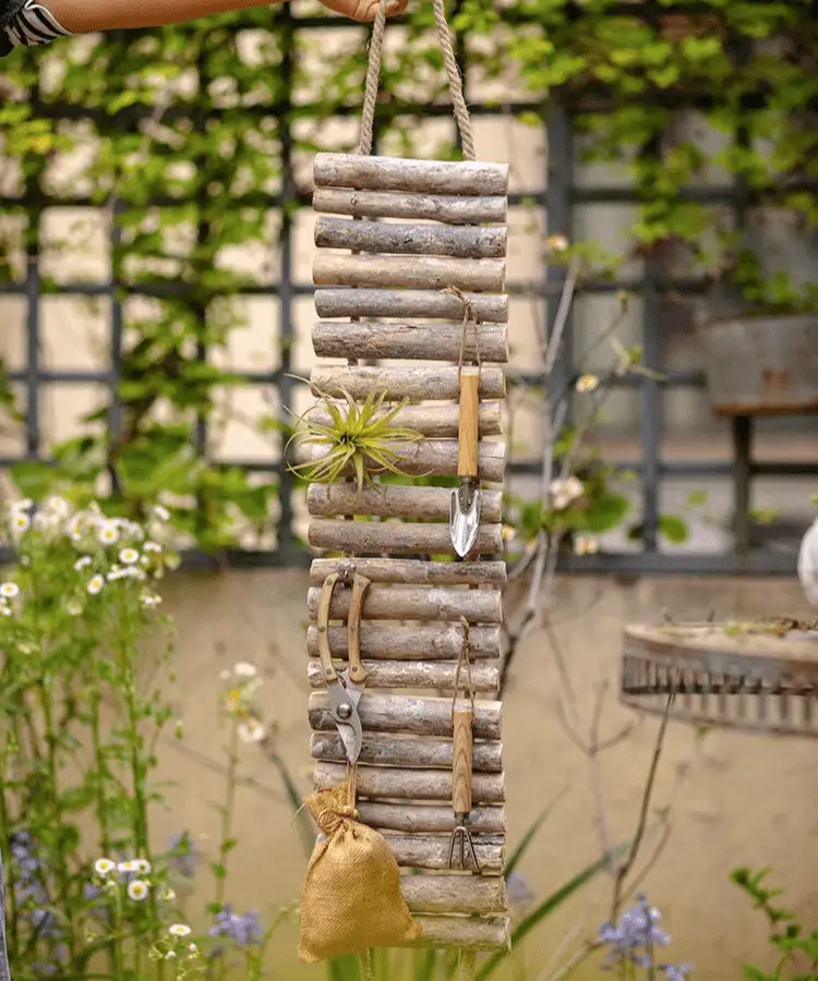 Rustic Wood Ladder Wall Décor Tool Organizer by RusticReach