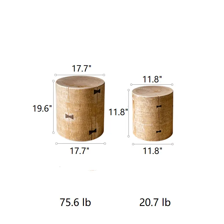 Pine Wood Pedestal Table Side Table by RusticReach
