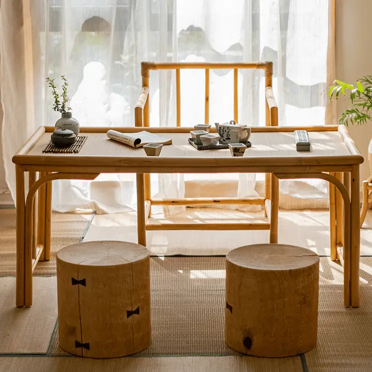 Pine Wood Pedestal Table Side Table by RusticReach