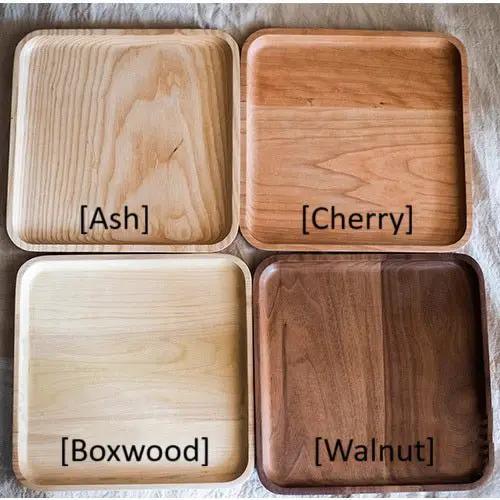 Natural Wood Plate Serving Tray by RusticReach