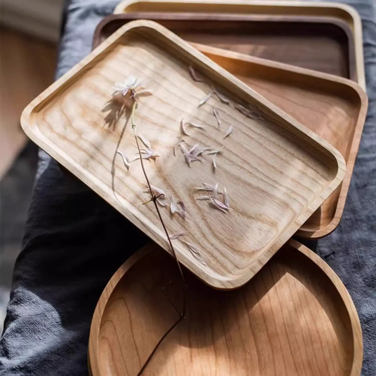 Natural Wood Plate Serving Tray by RusticReach