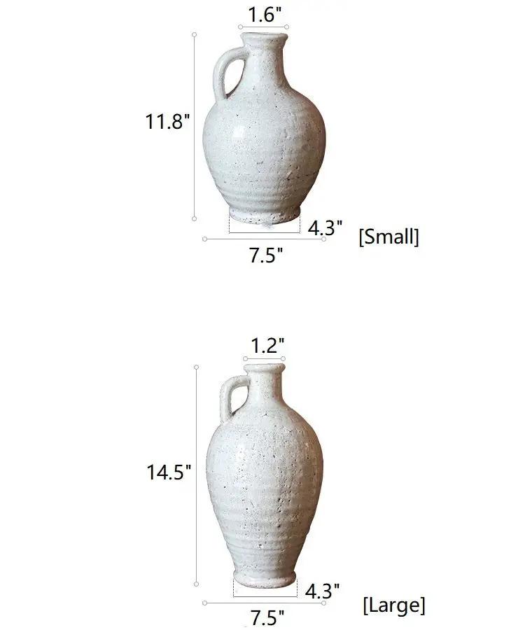 White Ceramic Vase Small Opening Vase by RusticReach