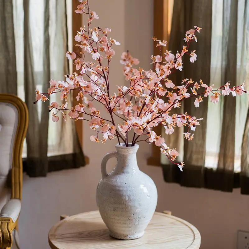White Ceramic Vase Small Opening Vase by RusticReach