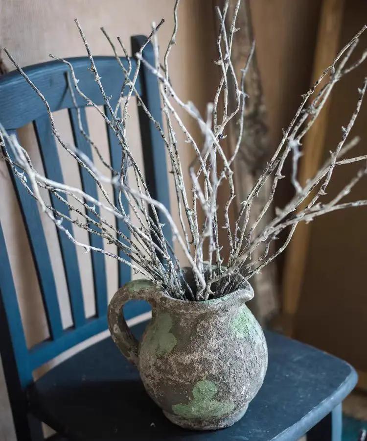 Whitewashed Twig Decorative Branch 22" Tall by RusticReach