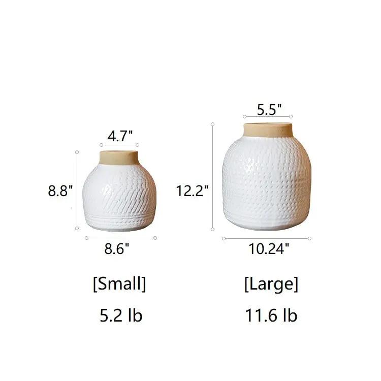 White Flower Vase Glazed Ceramic Vase by RusticReach