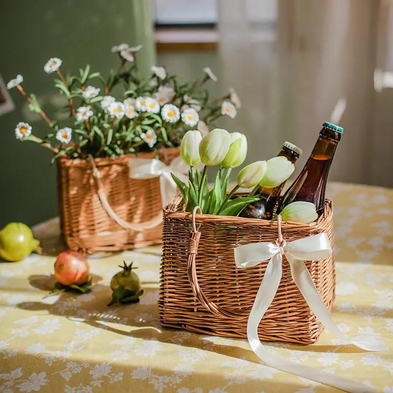 Willow Carry Basket Bag by RusticReach
