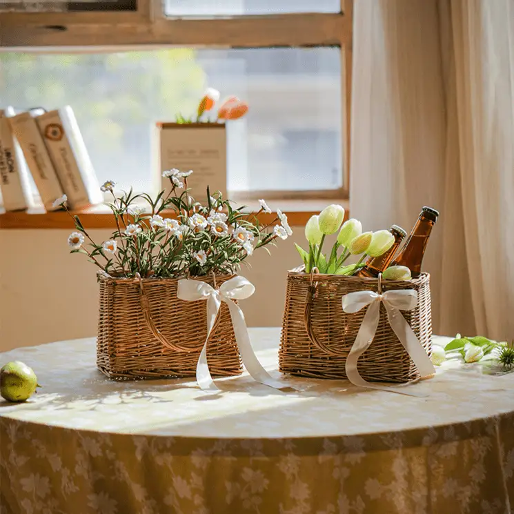 Willow Carry Basket Bag by RusticReach