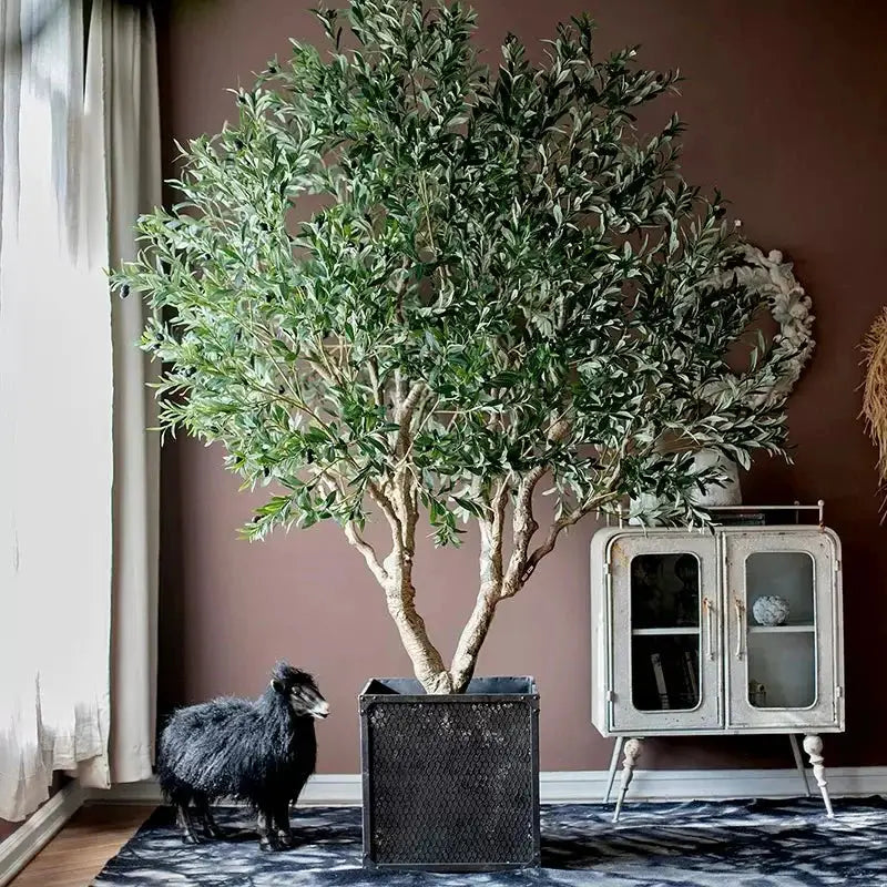 Extra Large Artificial Olive Tree 90" Tall by RusticReach