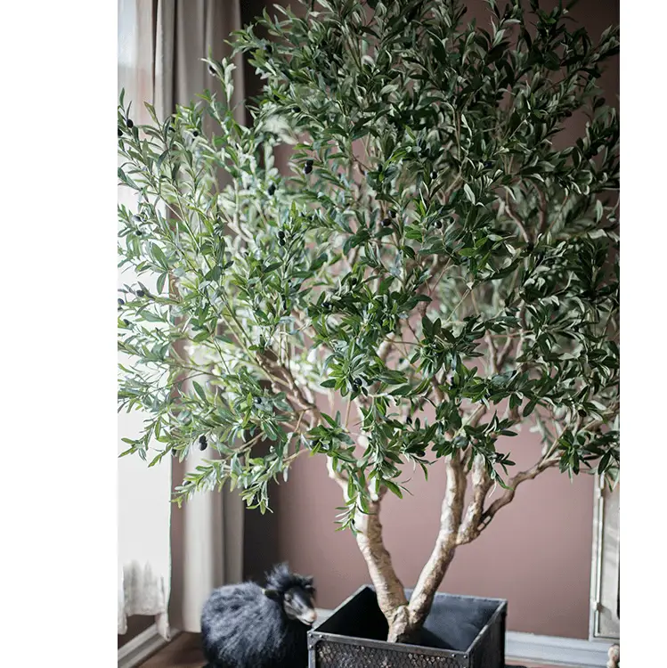 Extra Large Artificial Olive Tree 90" Tall by RusticReach