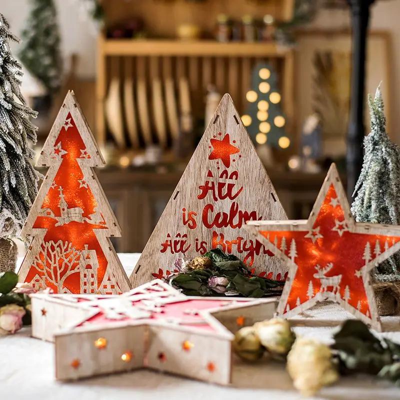 Christmas Decorative Light Box in Red by RusticReach