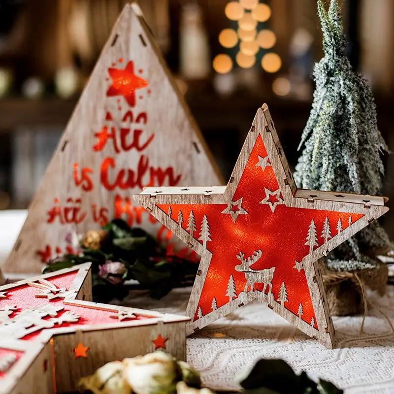 Christmas Decorative Light Box in Red by RusticReach