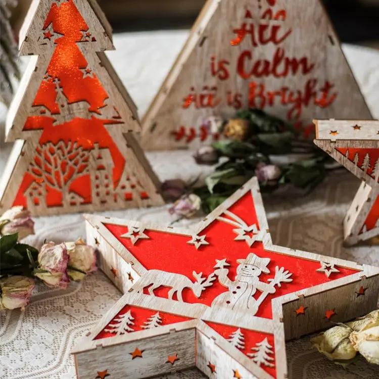 Christmas Decorative Light Box in Red by RusticReach