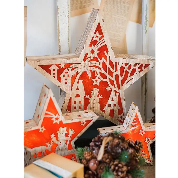 Christmas Decorative Light Box in Red by RusticReach