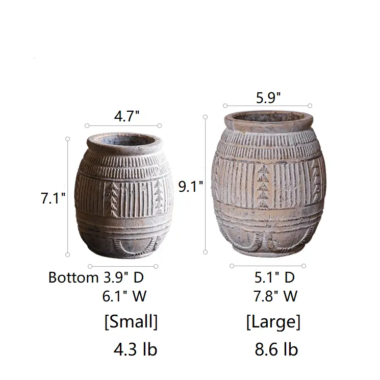 Yukun Terracotta Planter Stoneware by RusticReach