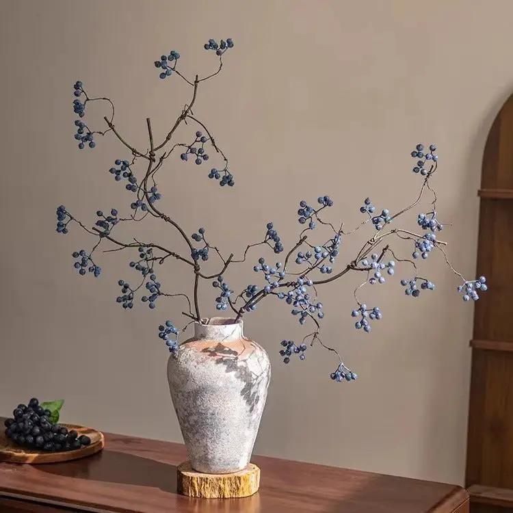 Zen Style Blue Berry Stem 37.5" Tall by RusticReach