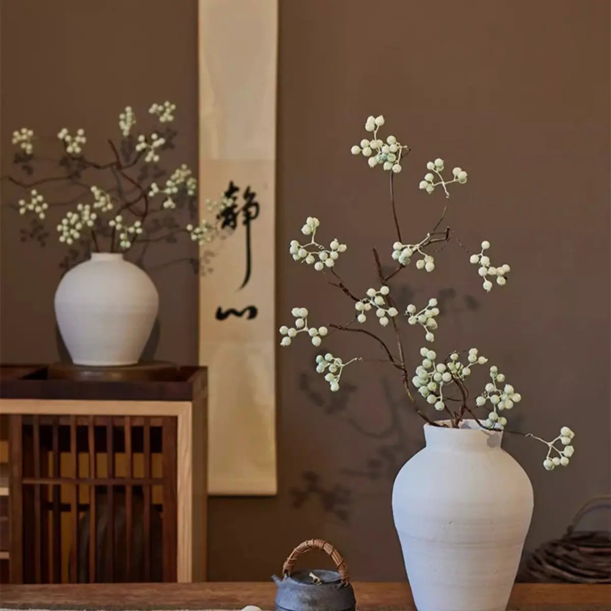 Zen Style Light Green Berry Stem 37.8" Tall by RusticReach