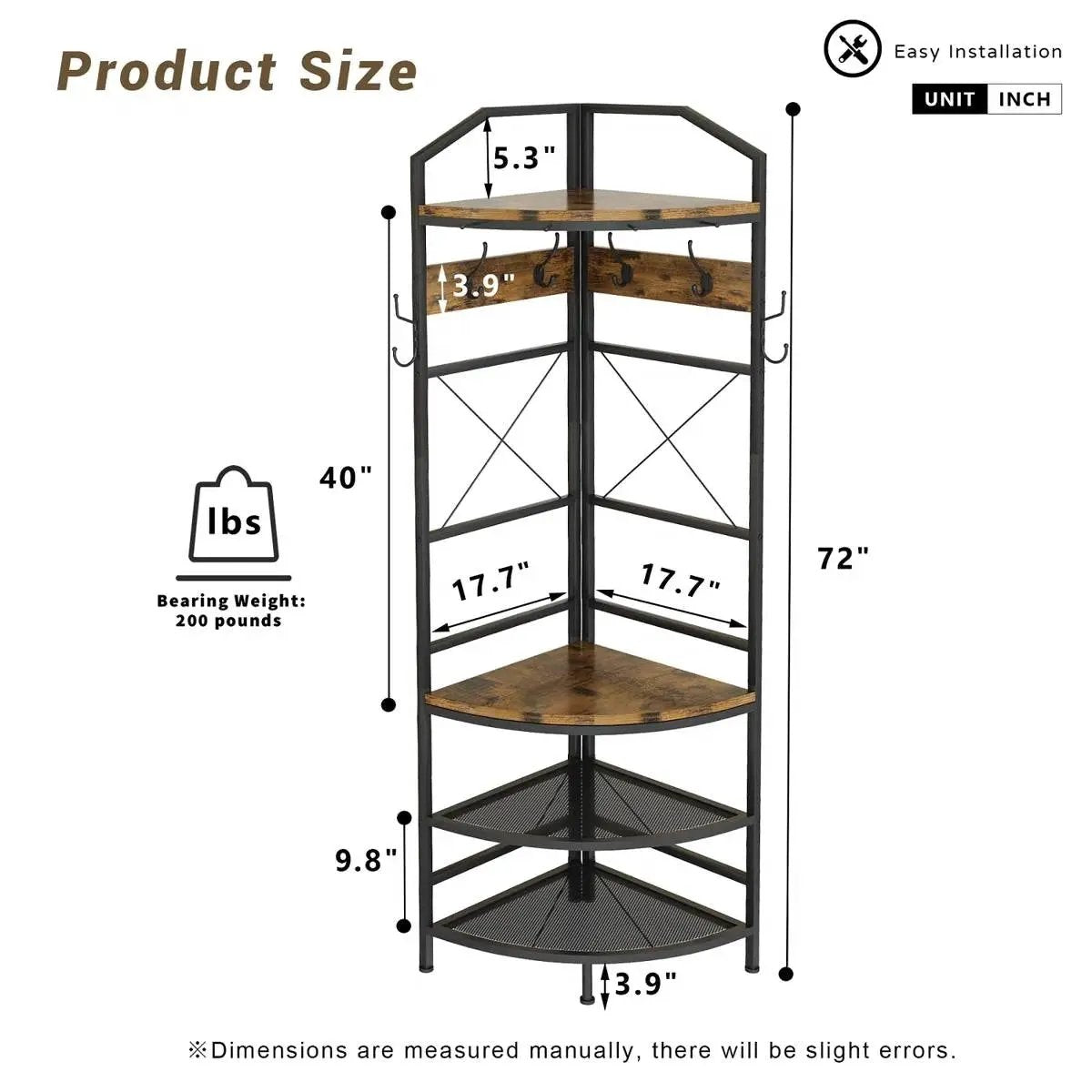 Industrial Metal/Wood Corner Hall Tree Shoe Storage Bench Coat Rack by HomePacific