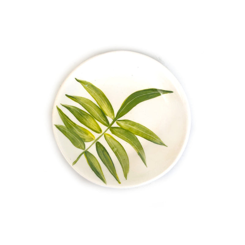 Floating Leaves Dessert Plate - Green, photo 3 of 5