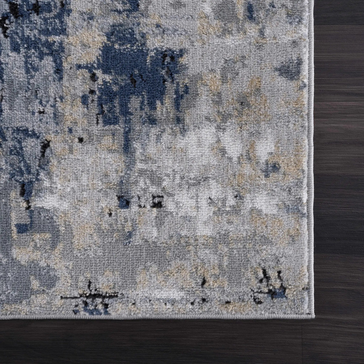 Campsall Gray&Blue Abstract Area Rug, photo 13 of 19