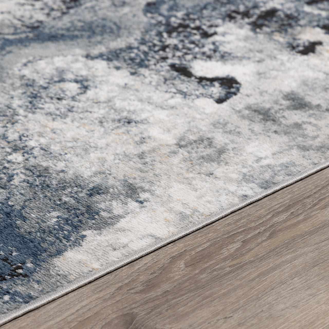 Kirkland Dark Blue Marble Rug by Boutique Rugs