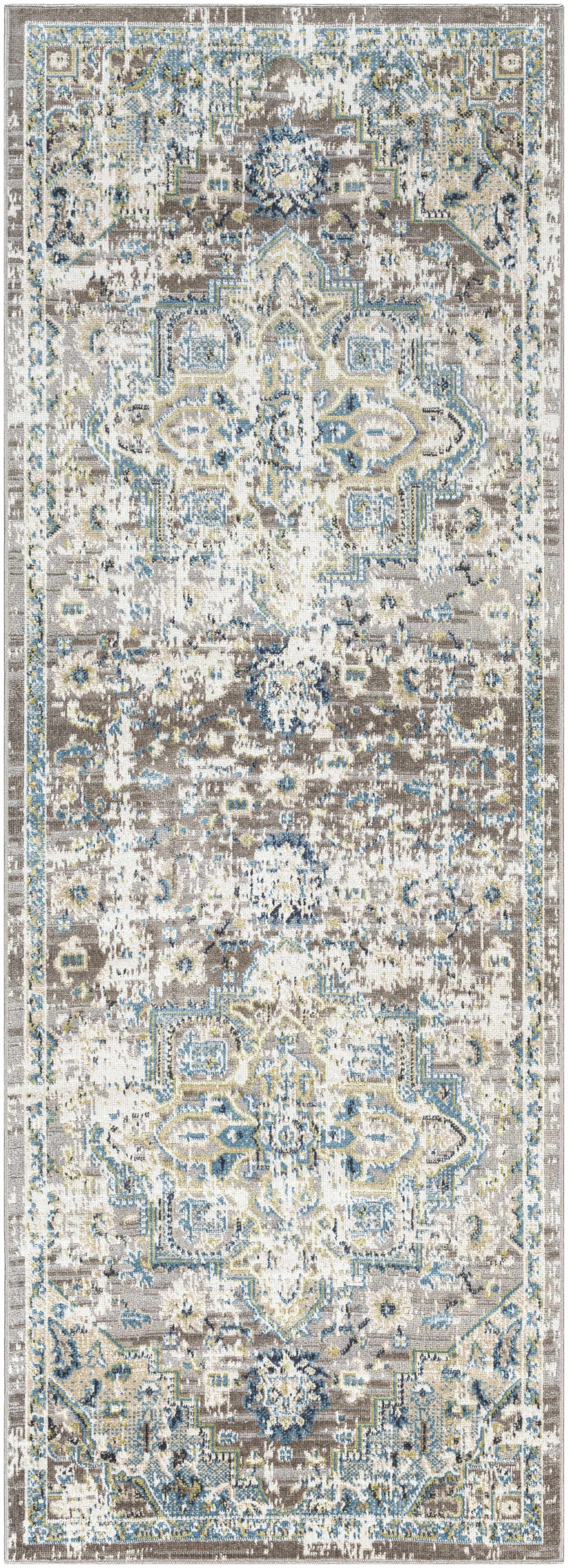 Cabacungan Gray & Blue Washable Area Rug, photo 12 of 20