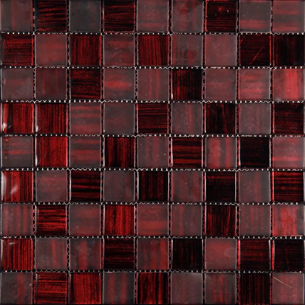 Jam Red 11x11 Glossy Matte Square Glass Mosaic Tile (5 pack, 4.43 sq ft/case) by Apollo Tile