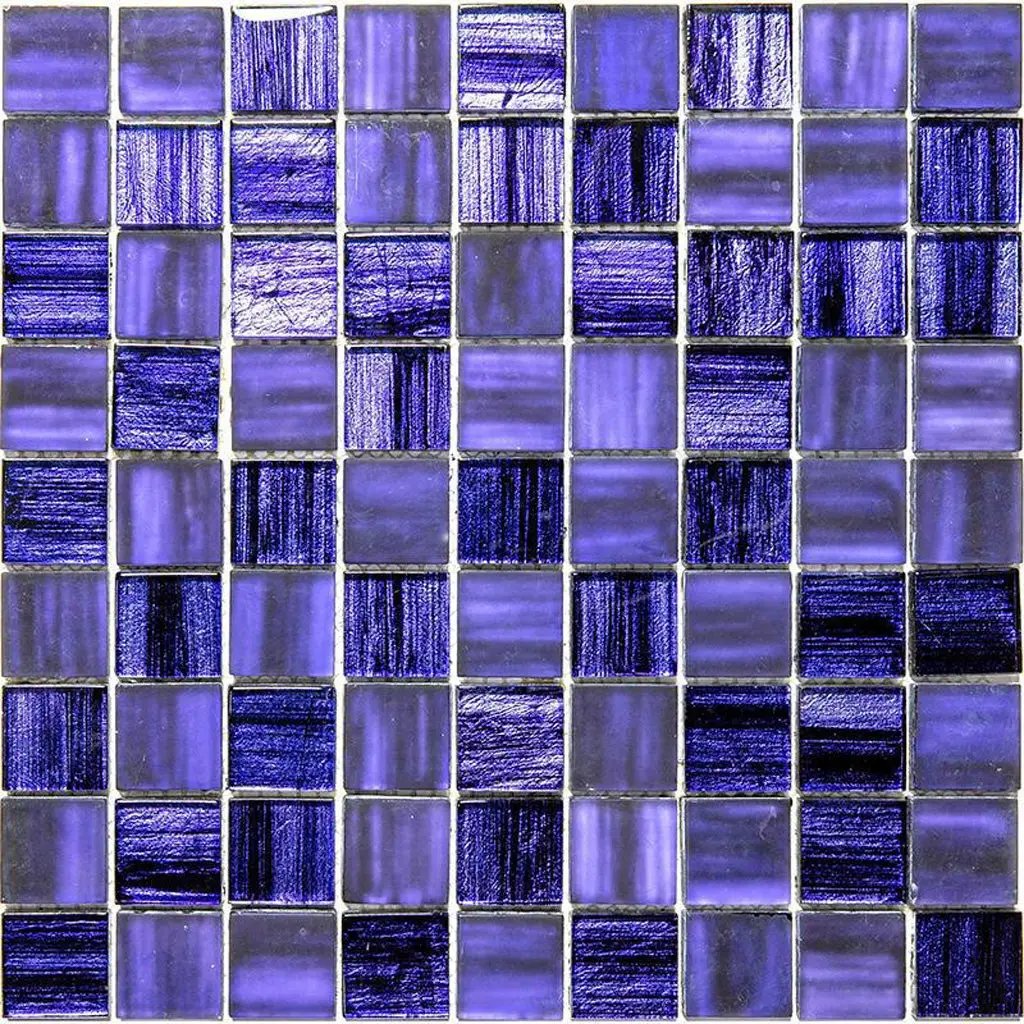 Purple 11x11 Glossy Matte Square Glass Mosaic Tile (5 pack, 4.43 sq ft/case) by Apollo Tile