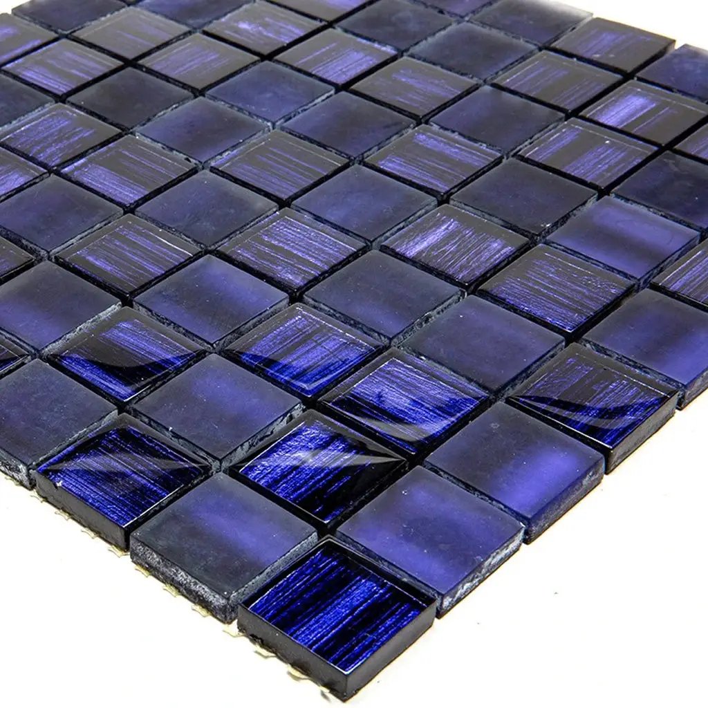 Purple 11x11 Glossy Matte Square Glass Mosaic Tile (5 pack, 4.43 sq ft/case) by Apollo Tile