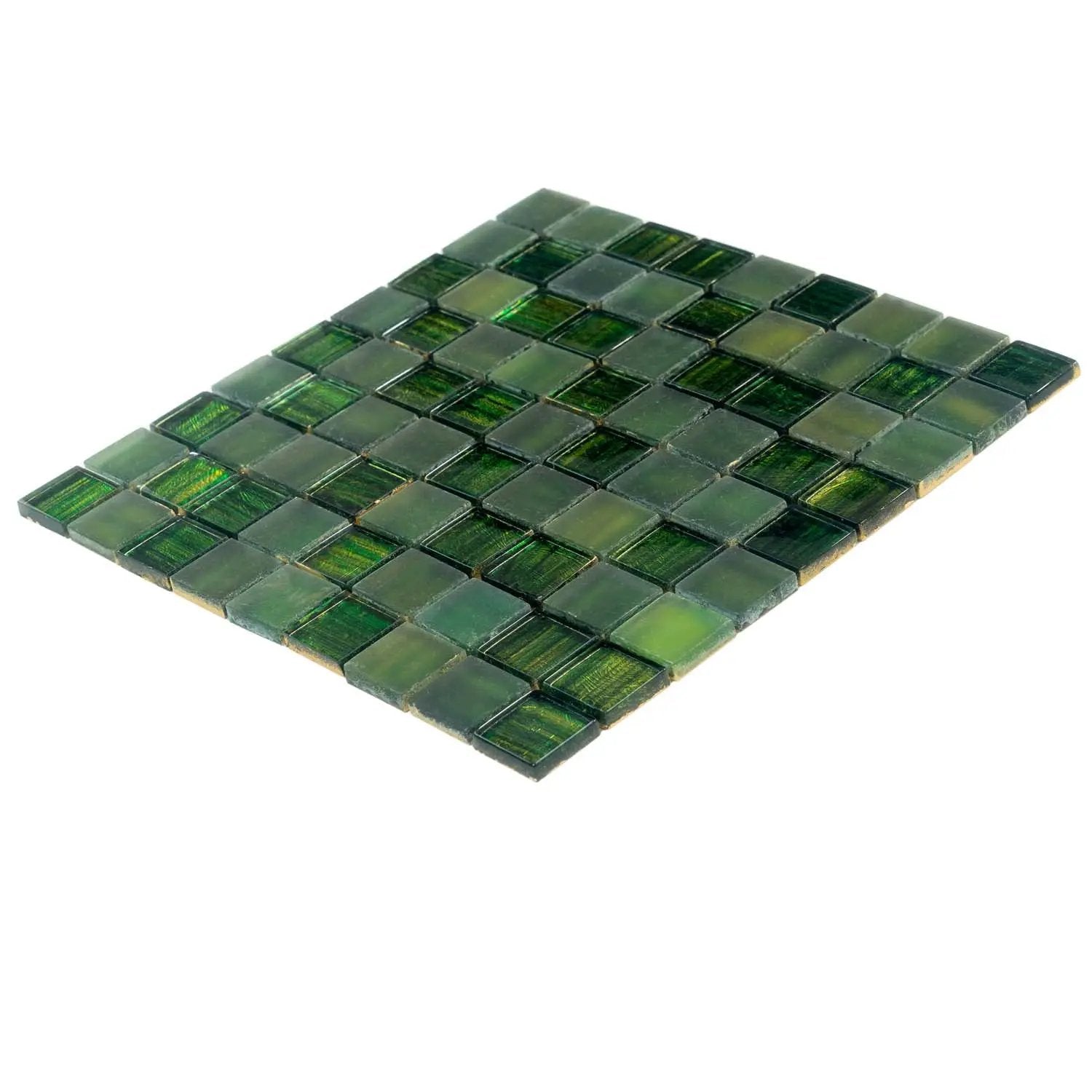 Emerald Green 11x11 Glossy Matte Square Glass Mosaic Tile (5 pack, 4.43 sq ft/case) by Apollo Tile