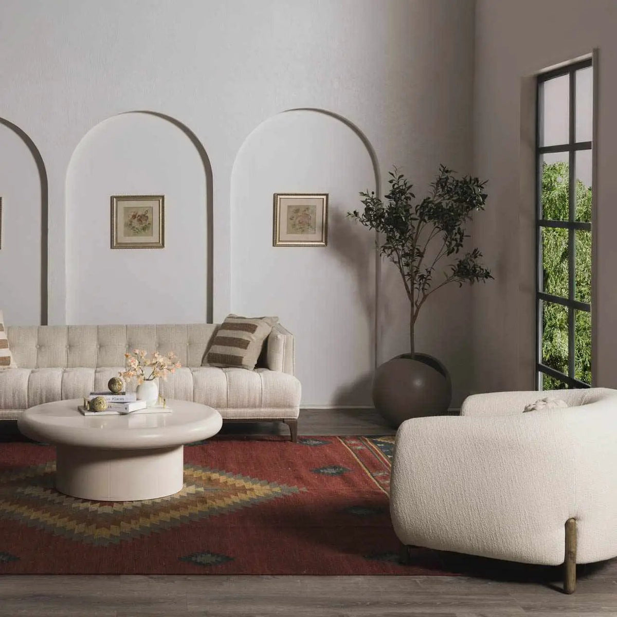 Hedon Wool Area Rug, installed in a room 2