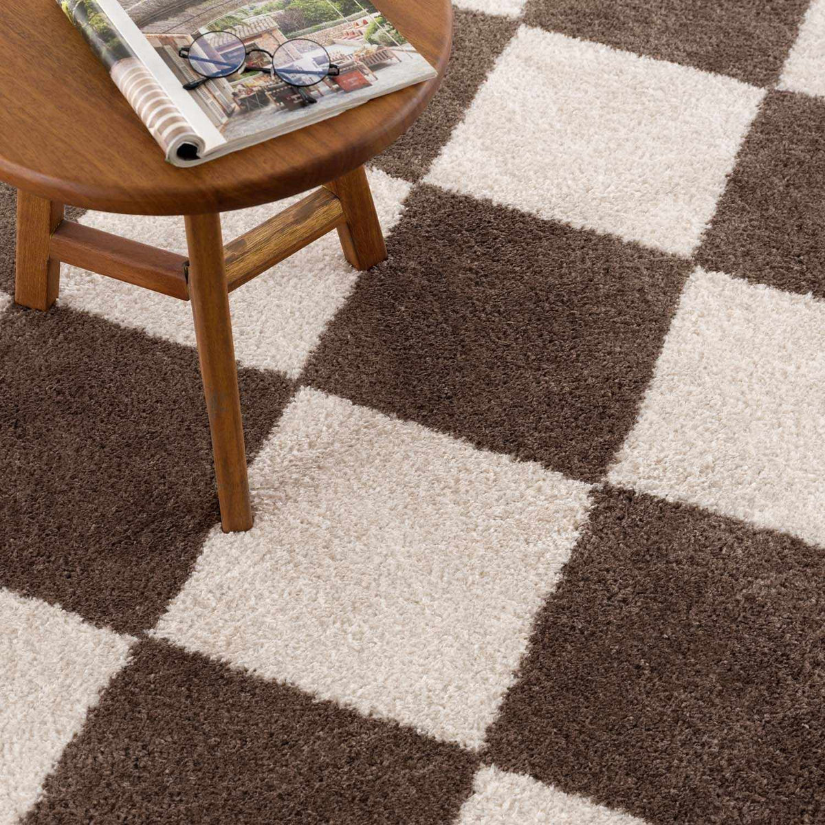 Arilla Brown Washable Diamond Area Rug, photo 10 of 10