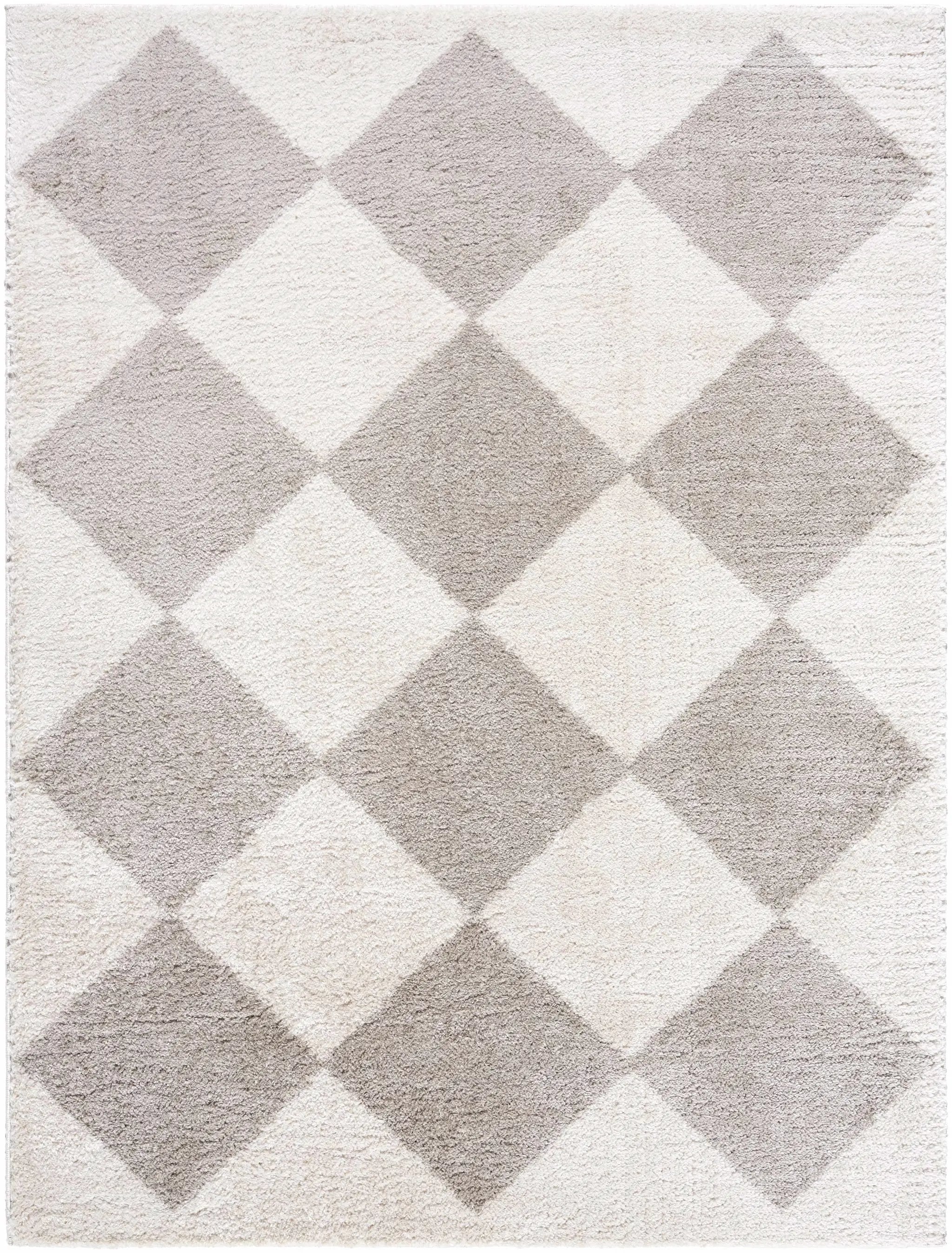 Arilla Gray Washable Diamond Area Rug by Boutique Rugs