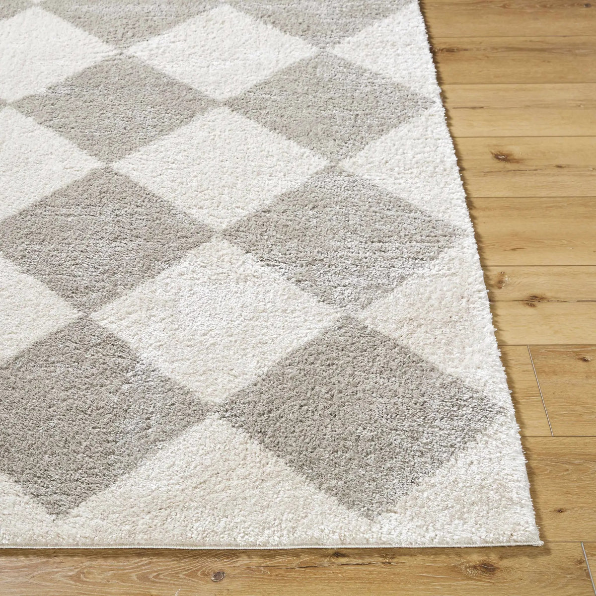 Arilla Gray Washable Diamond Area Rug, photo 12 of 13