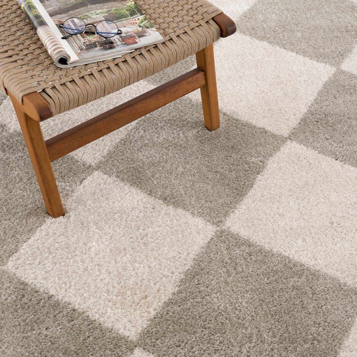 Arilla Gray Washable Diamond Area Rug, photo 9 of 13
