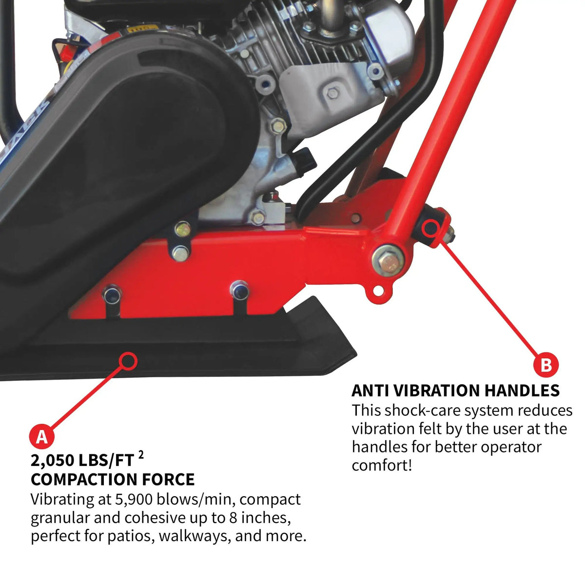 5.5 HP Honda Vibratory Plate Compactor for Soil Compaction Tamper 3 Year Warranty, photo 7 of 19