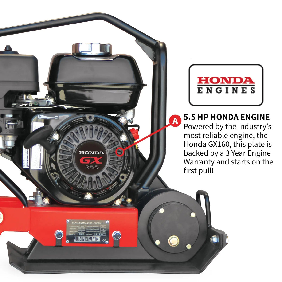 5.5 HP Honda Vibratory Plate Compactor for Soil Compaction Tamper 3 Year Warranty, photo 6 of 19