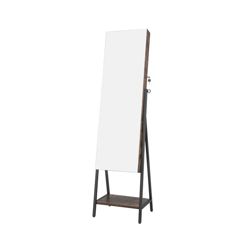Freestanding Jewelry Cabinet with Full-Length Mirror by DirectDeals