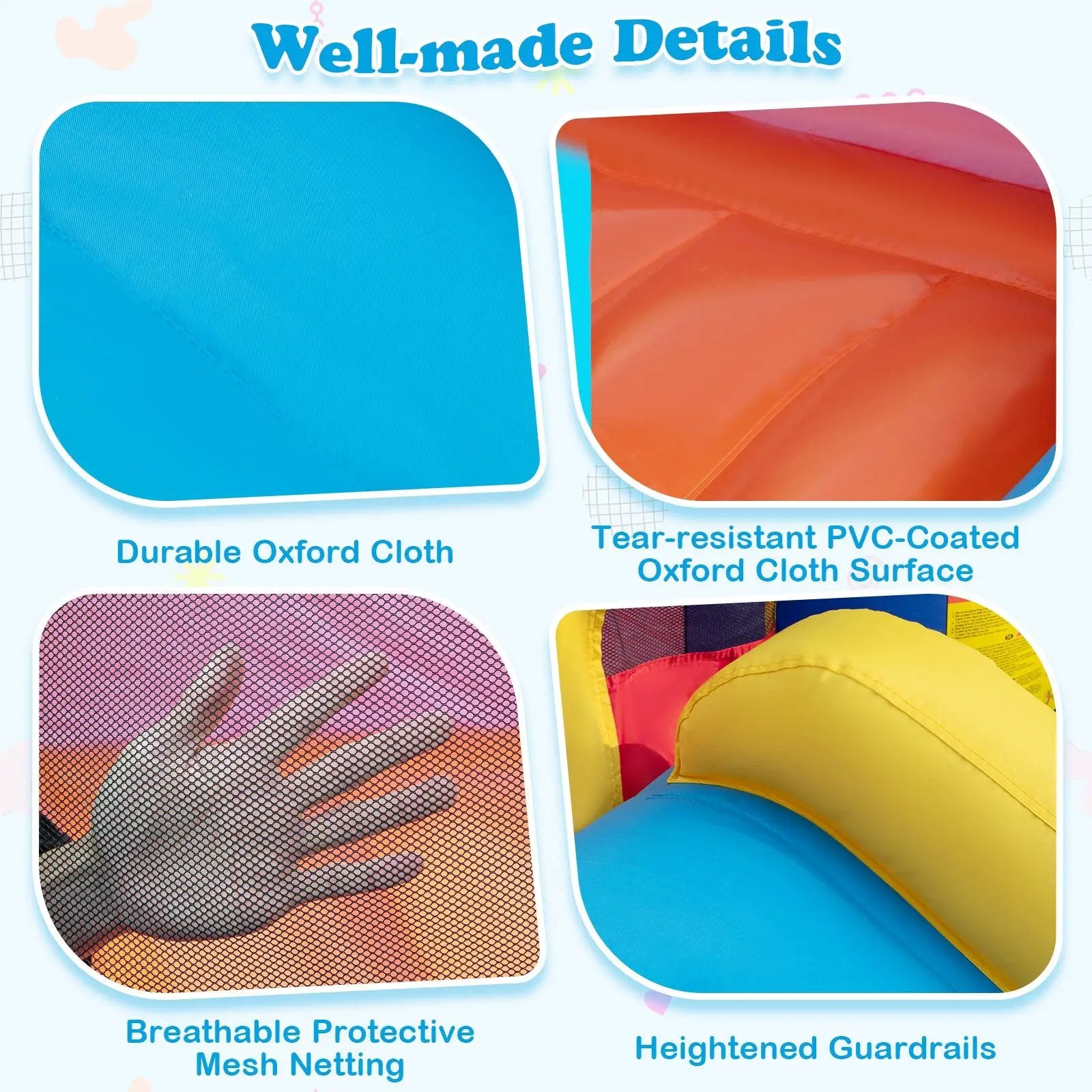 4-in-1 Jigsaw Theme Inflatable Bounce House with 480W Blower by DirectDeals