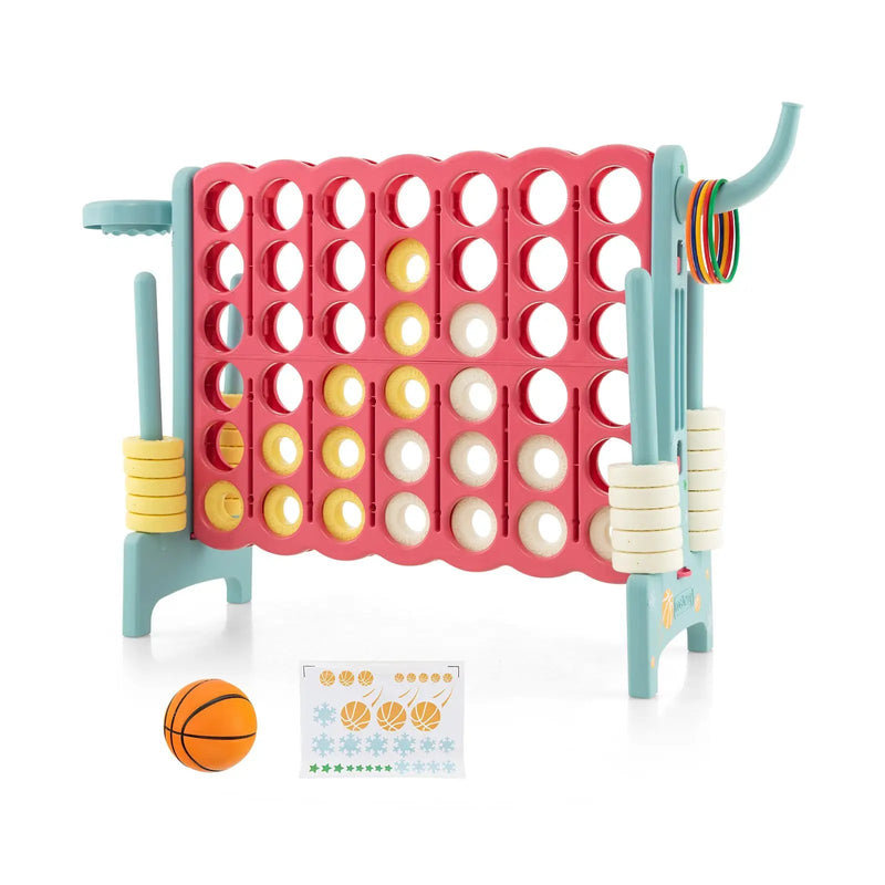 4-in-a-Row Connect Game with Basketball Hoop and Toss Ring by DirectDeals
