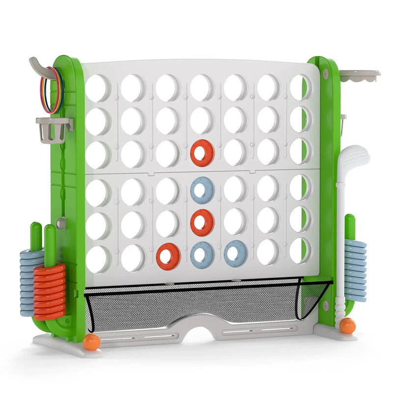 Jumbo 4-to-Score Game with Ring-toss and Basketball Hoop by DirectDeals