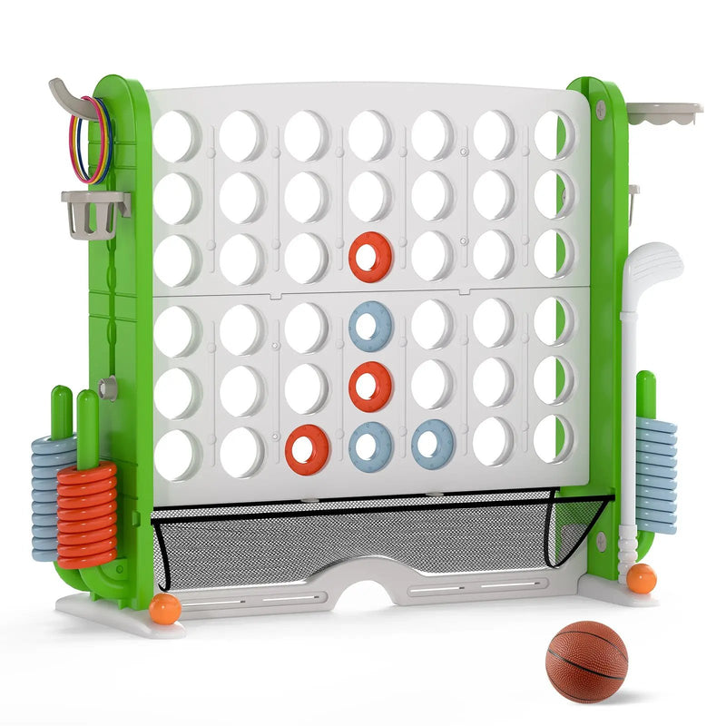 Jumbo 4-to-Score Game with Ring-toss and Basketball Hoop by DirectDeals