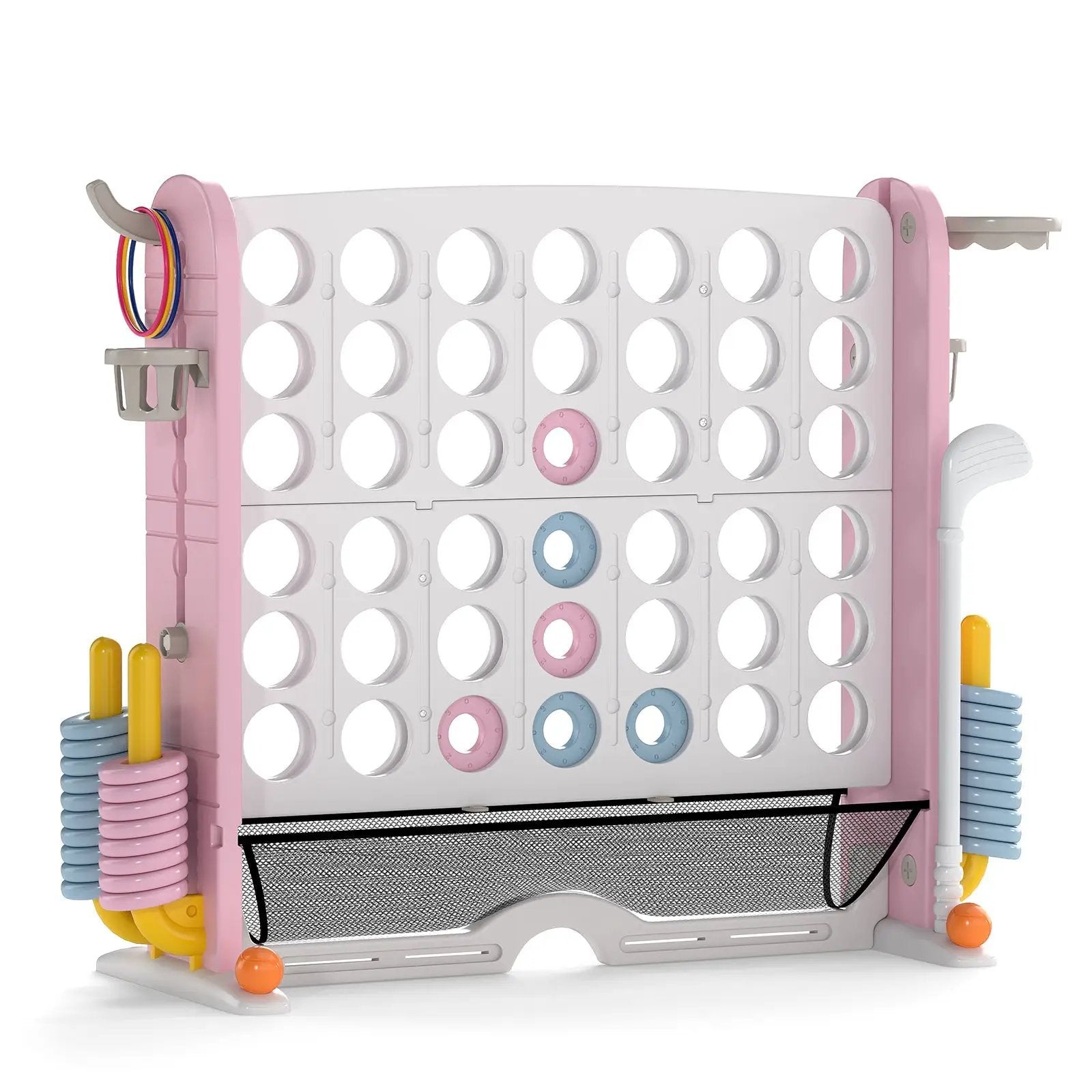 Jumbo 4-to-Score Game with Ring-toss and Basketball Hoop by DirectDeals
