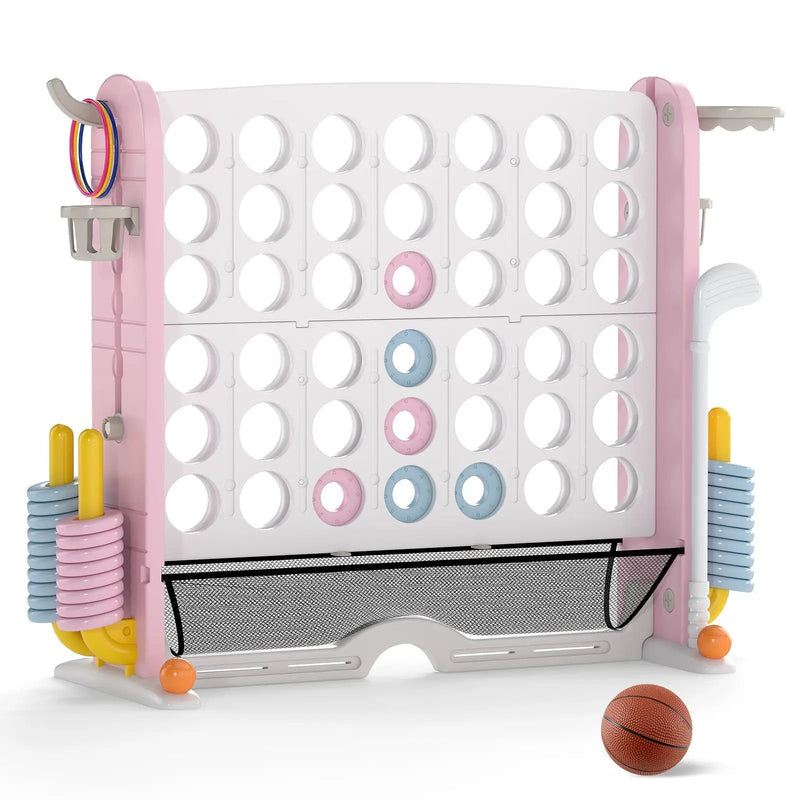Jumbo 4-to-Score Game with Ring-toss and Basketball Hoop by DirectDeals