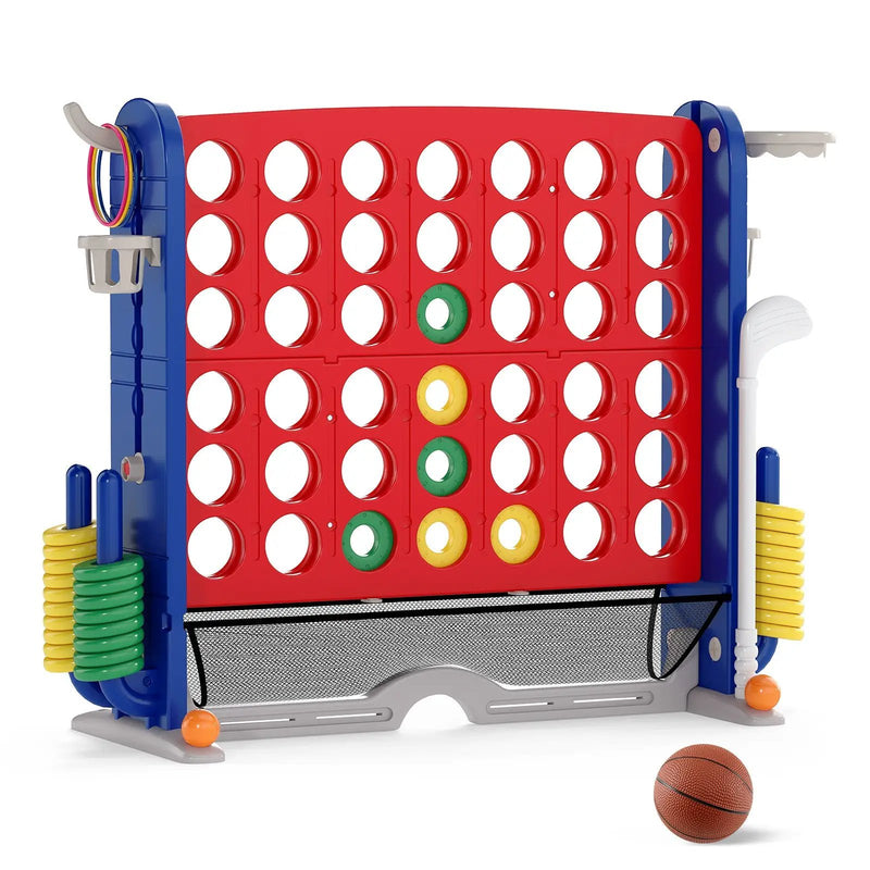 Jumbo 4-to-Score Game with Ring-toss and Basketball Hoop by DirectDeals