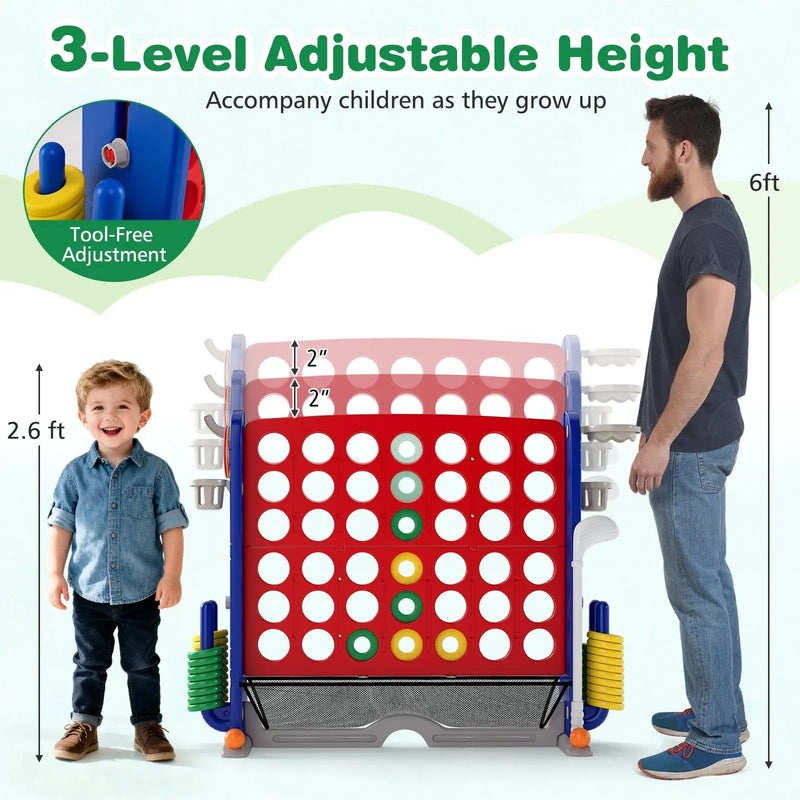 Jumbo 4-to-Score Game with Ring-toss and Basketball Hoop by DirectDeals